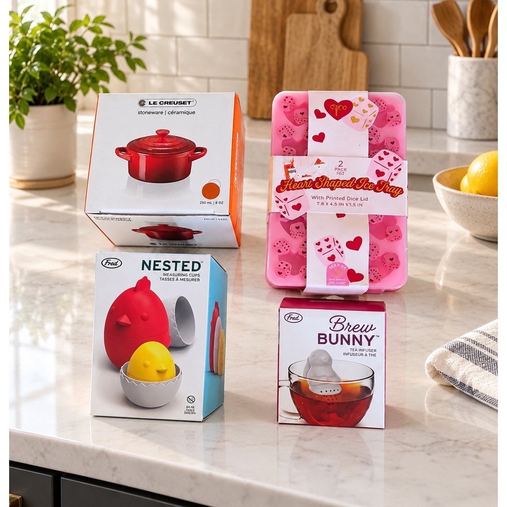 Kitchen Bundle Le Creuset Cocotte Chicken Measuring Cups Bunny Infuser Ice Tray